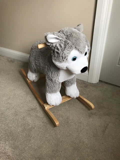 husky rocking horse